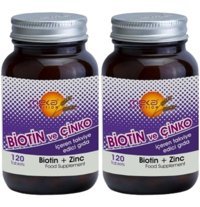 Meka Nutrition Biotin Zinc Aromasız Yetişkin Vitamin 120 Tablet