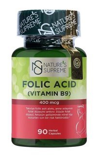 Nature'S Supreme Folic Acid Aromasız Yetişkin Vitamin 90 Kapsül