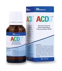 Berko Acd3 Damla Aromasız Yetişkin Vitamin 20 ml