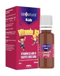 Venatura Kids Vitamin D3 Aromalı Yetişkin Vitamin 400 Tablet