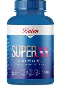 Balen Süper-M Multivitamin Bitki Ekstralar Yetişkin Vitamin 60 Kapsül