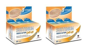 Sustenium Triple Action Coenzyme Q-10 Aromasız Yetişkin Vitamin 2x30 Adet