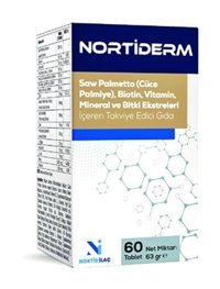 Nortis İlaç Nortiderm Aromasız Yetişkin Vitamin 60 Tablet