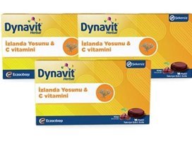 Dynavit Herbal Izlanda Yosunu & Vitamin C Kiraz Aromalı Yetişkin Vitamin 3x16 Pastil