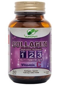 Collagen Tip 1-2-3 Vitamin C Aromasız Yetişkin Vitamin 50 Tablet