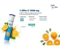 Vel-Med Velavit V-Effer C Portakallı Yetişkin Vitamin 20 Tablet