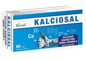 Biosal Kalciosal Aromasız Yetişkin Vitamin 60 Tablet