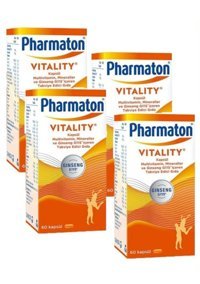 Pharmaton Vitality Aromasız Yetişkin Vitamin 4x60 Kapsül