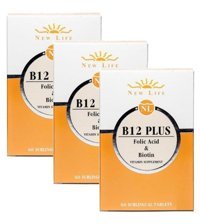 New Life B12 Plus Aromasız Yetişkin Vitamin 3x60 Tablet