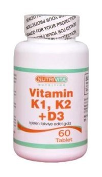 Nutrivita K1 K2 D3 Aromasız Yetişkin Vitamin 60 Tablet
