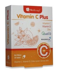 Medicago Vitamin C Plus Aromasız Yetişkin Vitamin 30 Tablet