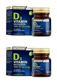 Nutraxin Vitamin D3 Aromasız Yetişkin Vitamin 2x120 Tablet