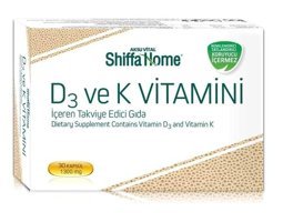 Shiffa Home D3 K Zeytinyağı Yetişkin Vitamin 30 Kapsül
