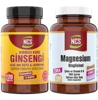 Ncs Ginseng Zma Magnezyum Çinko B 6 Vitamin Aromasız Yetişkin Vitamin 120 Tablet - 120 Tablet