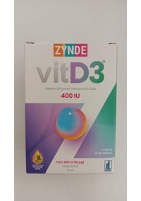 Zynde Vit D3 400 Iu Aromasız Yetişkin Vitamin 5 ml