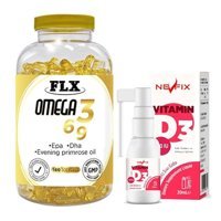 Flx Omega 3-6-9 Ve Vitamin D3 Aromasız Yetişkin Vitamin 180 Softgel - 20 ml