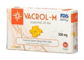 Vacrol Karvakrol İçeren Takviye Edici Gıda Aromasız Yetişkin Vitamin 30 Softgel
