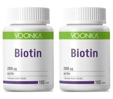 Voonka Biotin Aromasız Yetişkin Vitamin 2x102 Tablet