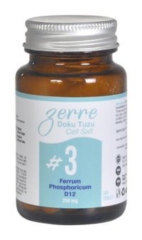 Zerre Doku Tuzu No 3 Ferrum Phosphoricum D12 Aromasız Yetişkin Vitamin 100 Tablet