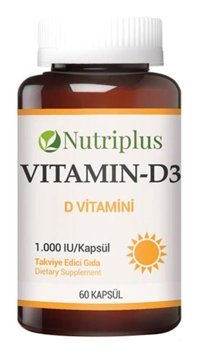 Nutriplus Vitamin D Aromasız Yetişkin Vitamin 60 Kapsül