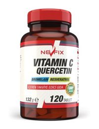 Nevfix Vitamin C Kuersetin Aromasız Yetişkin Vitamin 120 Tablet