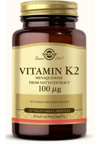 Solgar Vitamin K2 Aromasız Yetişkin Vitamin 50 Kapsül