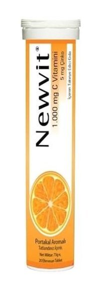 Newvit Vitamin C Portakallı Yetişkin Vitamin 20 Tablet