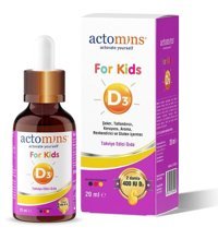Actomins Vitamin D3 Aromasız Yetişkin Vitamin 20 ml