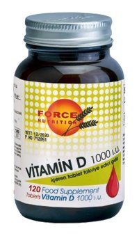 Force Nutrition Vitamin D Bitki Ekstralar Yetişkin Vitamin 120 Tablet