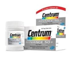 Centrum Advance 50 Multivitamin Aromasız Yetişkin Vitamin 30 Tablet