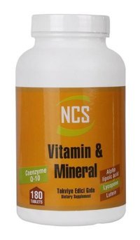 Ncs Vitamin Mineral Coenzyme Alpha Lipoic Acid Lycopene Lutein Aromasız Yetişkin Vitamin 180 Tablet