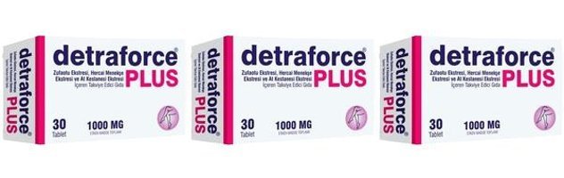 Force Nutrition Detraforce Plus Züfa Otu Hercai Menekşe At Kestanesi Züfa Otu Yetişkin Vitamin 3x30 Tablet