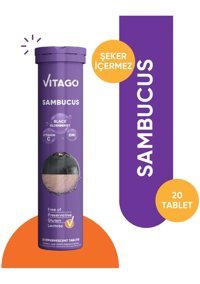 Vitago Sambucus Vitamin C Çinko Karamürverli Yetişkin Vitamin 20 Tablet