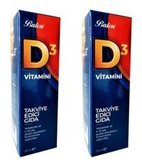 Balen D3 Vitamini Aromasız Yetişkin Vitamin 2x20 ml