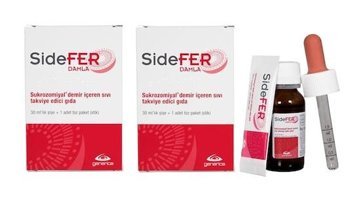 Sidefer Sukrozomiyal Demir Aromasız Yetişkin Vitamin 2x30 ml