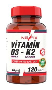 Ncs Vitamin D3 K2 Aromasız Yetişkin Vitamin 120 Tablet