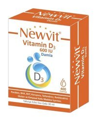 Newvit Vit D3 600 Iu Çilekli Yetişkin Vitamin 30 ml