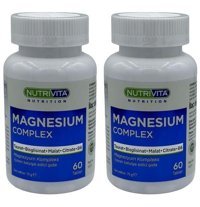 Nutrivita Magnesium Complex Aromasız Yetişkin Vitamin 2x60 Tablet