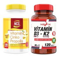 Ncs Vitamin C Propolis - Vitamin D3 K2 Aromasız Yetişkin Vitamin 180 Tablet