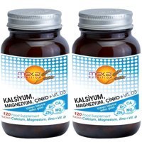 Meka Nutrition Calsium Magnesium Zinc Vitamin D Aromasız Yetişkin Vitamin 120 Tablet