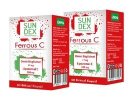 Sundex Ferrous C Aromasız Yetişkin Vitamin 2x60 Kapsül