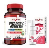 Nevfix Vitamin C Kuersetin Bromelain Aromasız Yetişkin Vitamin 120 Tablet