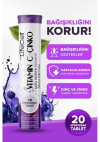 Lifecell İtamin C Aromasız Yetişkin Vitamin 20 Tablet
