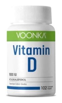 Voonka Vitamin D Aromasız Yetişkin Vitamin 2x102 Kapsül
