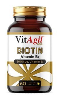 Allergo Gold Biotin Vitamin B7 Aromasız Yetişkin Vitamin 60 Kapsül
