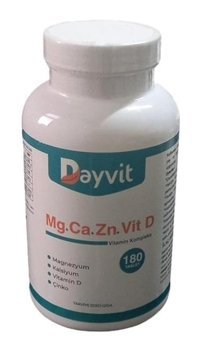 Dayvit Kalsiyum Magnesium Vitamin D Çinko Aromasız Yetişkin Vitamin 180 Tablet