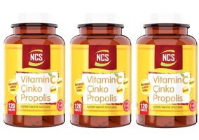 Ncs Vitamin C D Çinko Propolis Aromasız Yetişkin Vitamin 3x120 Tablet
