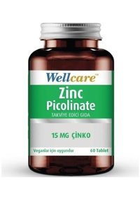 Wellcare Zinc Pikolina Aromasız Yetişkin Vitamin 60 Tablet
