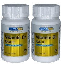 Nutrivita Vitamin D3 Aromasız Yetişkin Vitamin 2x120 Tablet
