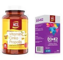 Ncs Vitamin C Çinko Propolis + Vitamin D3-K2 Portakallı Yetişkin Vitamin 60 Tablet